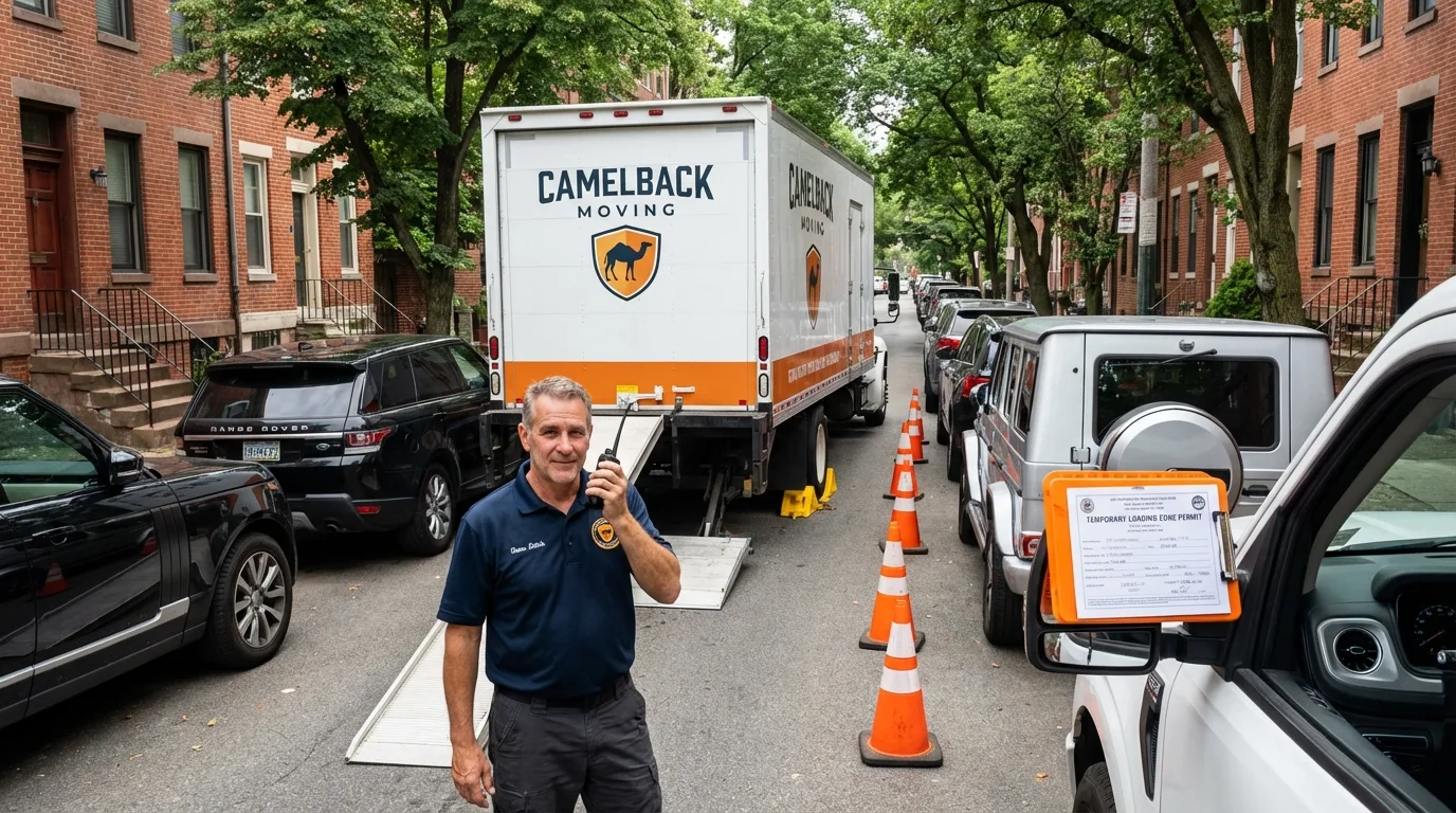 City street loading permit setup in Red Hill, PA